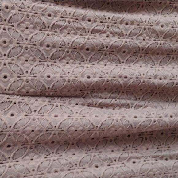 New York and Company Taupe Mixed Lace Sheath Dress - Picture 6 of 7